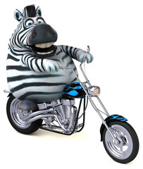 Fun zebra - 3D Illustration