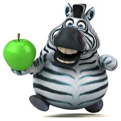 Fun zebra - 3D Illustration © Julien Tromeur