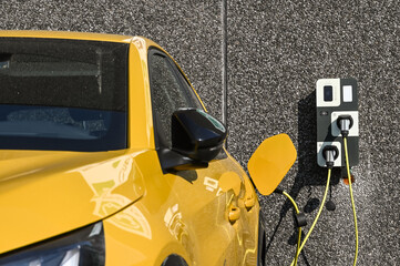 auto voiture electricité electrique energie environnement technologie carbone borne recharge...