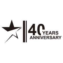 40 years anniversary celebration simple logo