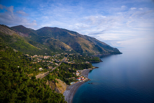 Beautiful Italian west coast in the bay of Sapri in Italy - travel photography