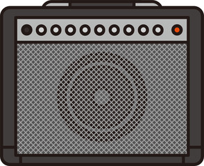 Illustration of black guitar amplifier