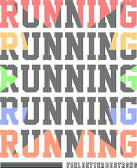 running typography for print t shirt