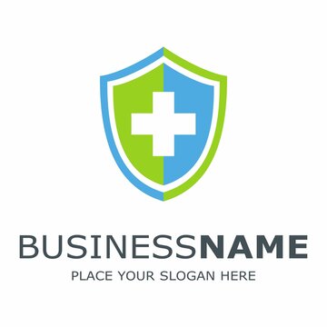 medical shield vector logo template. suitable for business, web and healthy