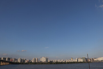 Fototapeta premium Han River scenery on a clear day