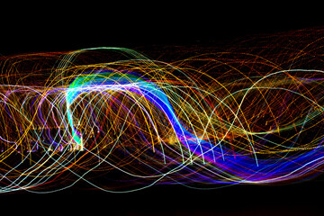 Abstract concepts with long exposure in city lights