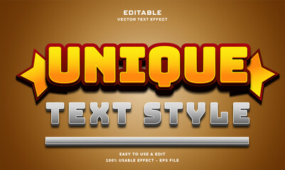 unique editable text effect with modern and simple style, usable for logo or campaign title