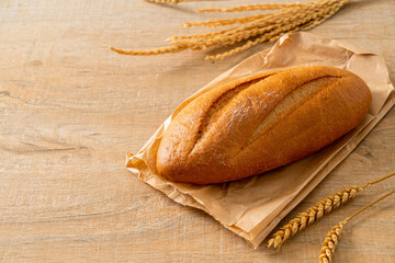 freshly baked french baguette bread