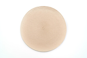 beautiful weave placemat on white background