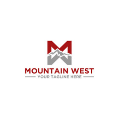 MM or MW Mountain Logo Sign Design