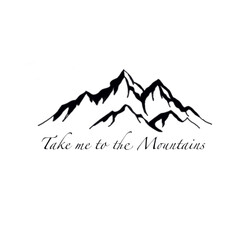 Take me to the mountains vector and illustration.