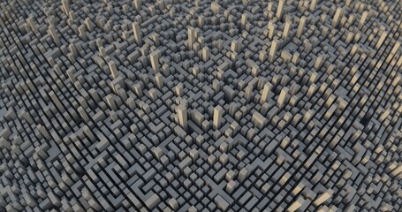 Naklejka premium Infinite City 3D