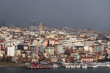Fototapeta premium Winter landscape in Istanbul, Turkey