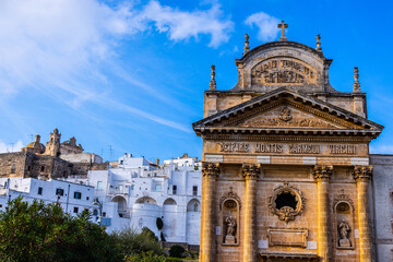 Beautiful building in Ostuni - a popular city in South Italy - travel photography
