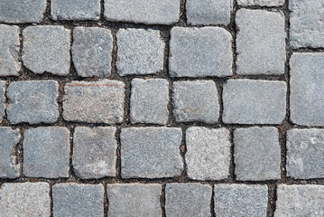 Texture of old gray stone tiles, Abstract background of stone wall