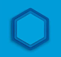 blue hexagon background template vector illustration 