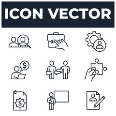 set of Business Cooperation elements symbol template for graphic and web design collection logo vector illustration
