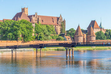 Fototapeta na wymiar Malbork, Poland - largest castle in the world by land area, and a Unesco World Heritage Site, the Malbork Castle is a wonderful exemple of Teutonic fortress