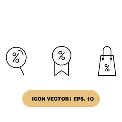 Discount icons  symbol vector elements for infographic web