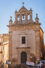 View of Sant'Agata Church in Caltagirone, Catania, Sicily, Italy, Europe, World Heritage Site