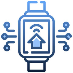 SMART WATCH Gradient icon,linear,outline,graphic,illustration