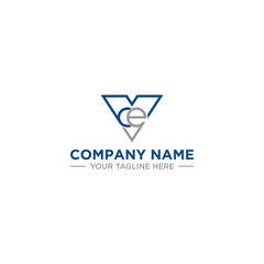 VCE, CVE, or VEC Inital for Youc Company Logo Sign Design