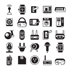 electronic device and appliance icons set 