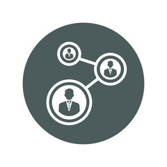 Social, link, connectivity icon. Gray vector sketch.