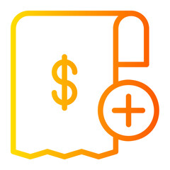 Fototapeta premium add gradient icon