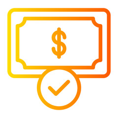 cash payment gradient icon