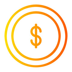 dollar gradient icon