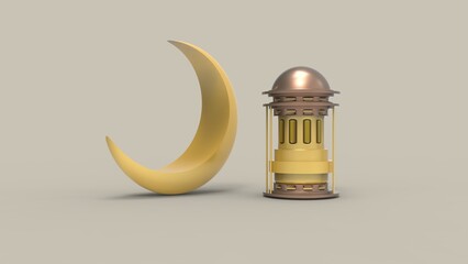 3D Ramadan kareem Background, 3d illustration