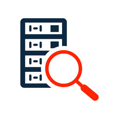 Database, search, server icon. vector design.
