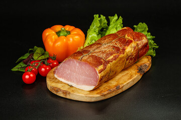 Fototapeta na wymiar Delicous smoked pork for snack