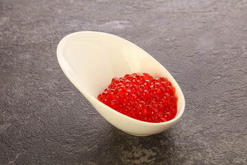 Luxury delicous red salmon caviar