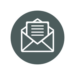 Email, letter, newsletter icon. Gray vector sketch.