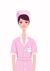Young female nurse illustration