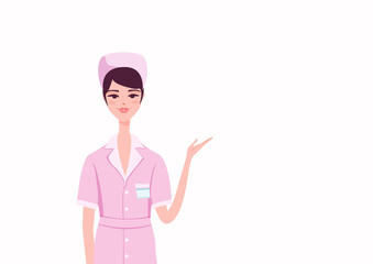 Young female nurse illustration