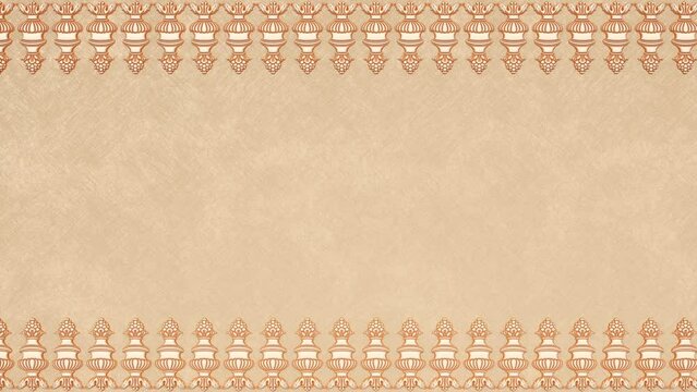 Decorative floral baroque ethnic border with copy space, renaissance retro frame, holiday invitation with empty mockup, vintage paper grunge wedding beige template, beautiful clean greeting card