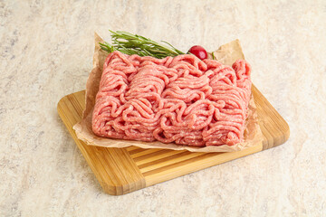 Raw beef minced meat for cooking