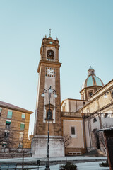 Fototapeta na wymiar View of San Giuliano Cathedral in Caltagirone, Catania, Sicily, Italy, Europe, World Heritage Site