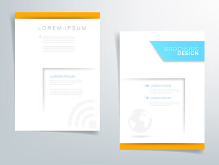 Header flyer business brochure vector graphic with space for text and message design