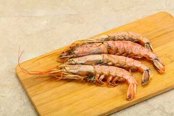 Tasty big Langoustine over the board