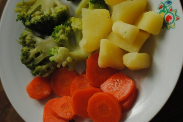vegetables on a dish