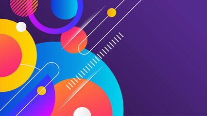 Obraz premium Abstract colorful shapes presentation background. Gradient dynamic lines background. Modern mosaic blue orange Colorful geometric design background