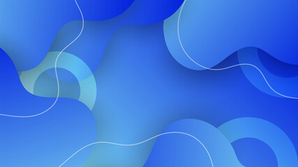 Abstract colorful blue shapes presentation background. Gradient dynamic lines background. Modern mosaic blue orange Colorful geometric design background