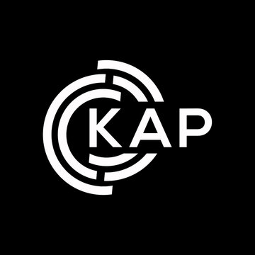 KAP letter logo design on black background. KAP creative initials letter logo concept. KAP letter design.