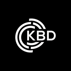 KBD letter logo design on black background. KBD creative initials letter logo concept. KBD letter design.