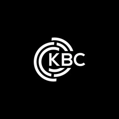 KBC letter logo design on black background. KBC creative initials letter logo concept. KBC letter design.
