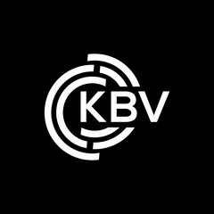 KBV letter logo design on black background. KBV creative initials letter logo concept. KBV letter design.